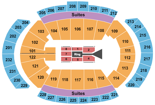T-Mobile Center WWE Seating Chart